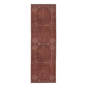 Linon Dillon Macon Brown and Ivory 2'6&quot X 8' Runner Rug