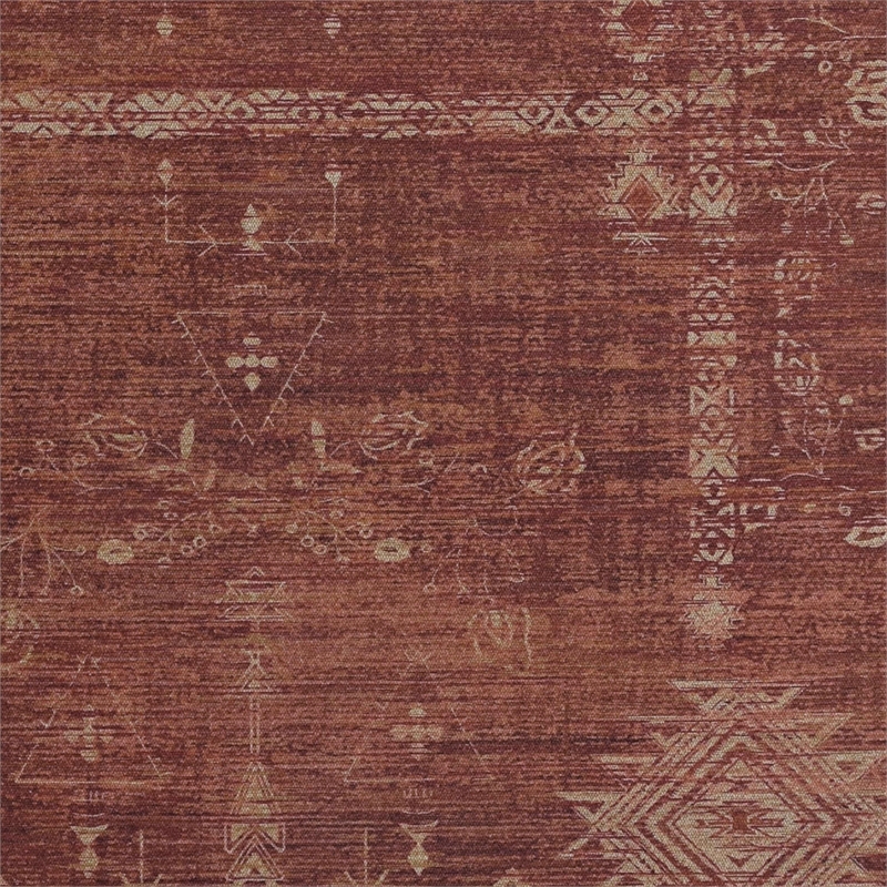 Linon Dillon Macon Brown and Ivory 3' X 5' Accent Rug