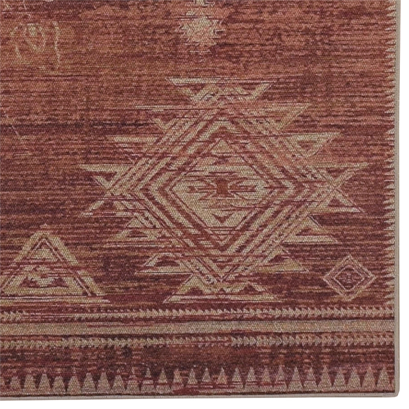 Linon Dillon Macon Brown and Ivory 3' X 5' Accent Rug