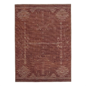 Linon Dillon Macon Brown and Ivory 3' X 5' Accent Rug