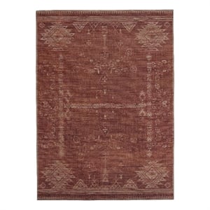 Linon Dillon Macon Brown and Ivory 8' X 10' Area Rug
