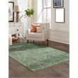 Linon Indoor Outdoor Washable Bondi Green & Ivory 5' X7' Area Rug