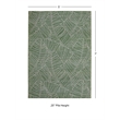 Linon Indoor Outdoor Washable Bondi Green & Ivory 5' X7' Area Rug
