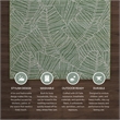 Linon Indoor Outdoor Washable Bondi Green & Ivory 5' X7' Area Rug