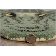 Linon 2' X 3' Jungle Crocodile Shaped Accent Rug in Green Wool