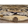 Linon 2' X 3' Jungle Tiger Shaped Accent Rug in Gold and Black Wool