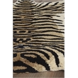 Linon 3' X 5' Jungle Tiger Shaped Accent Rug in Gold and Black Wool