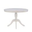 Linon Troyin 5 Pce Set White Wood Nook/Table/2 Padded Chairs/Cushion Set in Blue