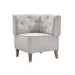 Linon Hale 4 Pce Set Upholstered Gray Nook Round Table 2 Padded Chairs in Navy