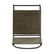 Linon Willey Counter Stool Forest Green Velvet Sling Seat Steel Frame in Black