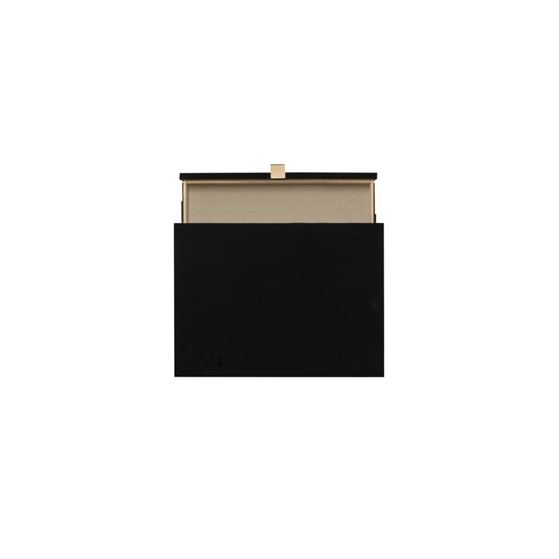 Linon Collett Cane 2 Drawer Nightstand in Black
