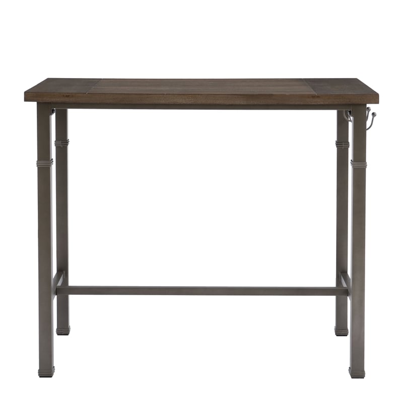 Linon Austin 3 Piece Dining Pub Set in Pewter