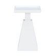Cecilia Square Pedestal Fully Assembled Side Table in White Wood