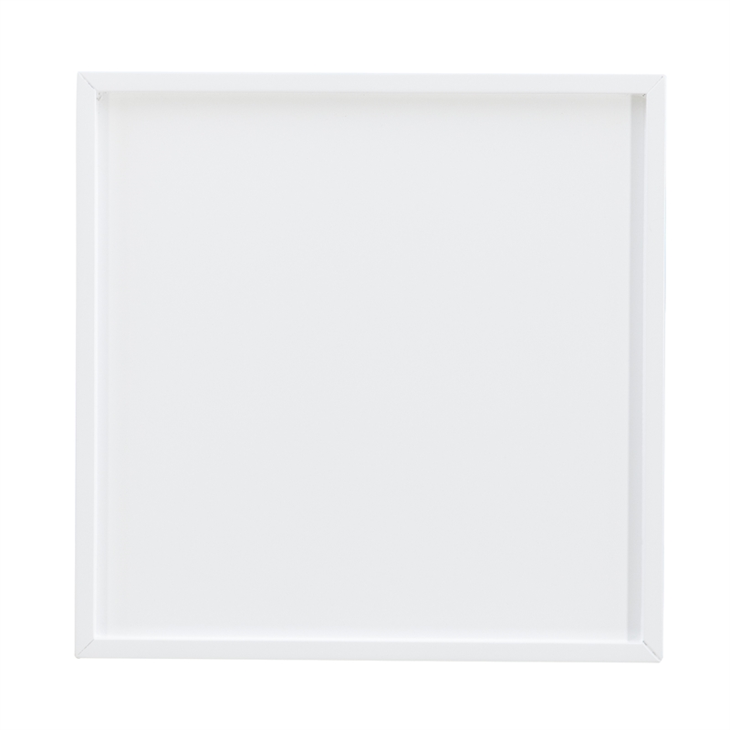 Cecilia Square Pedestal Fully Assembled Side Table in White Wood
