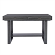 Jubilee Counter Table with 4 Drawers and Bottom Shelf in Gray Solid Wood