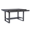 Jubilee Counter Table with 4 Drawers and Bottom Shelf in Gray Solid Wood