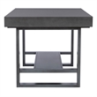 Jubilee Counter Table with 4 Drawers and Bottom Shelf in Gray Solid Wood