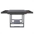 Jubilee Counter Table with 4 Drawers and Bottom Shelf in Gray Solid Wood