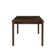 Warren Sturdy Rectangle Dining Table in Warm Brown Solid Wood