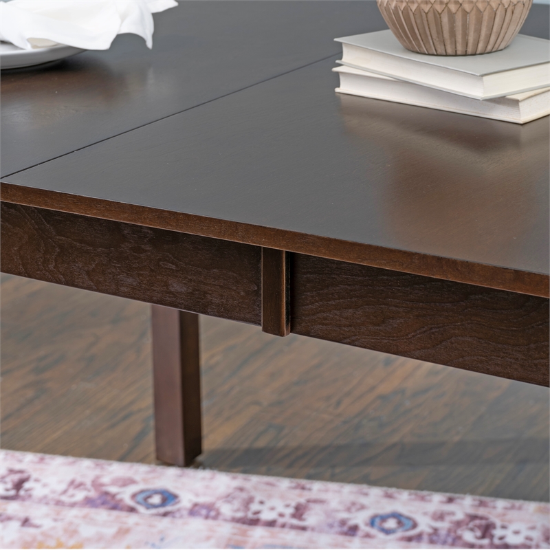 Warren Sturdy Rectangle Dining Table in Warm Brown Solid Wood