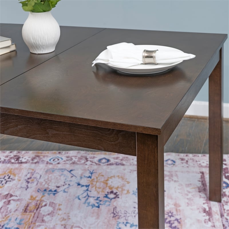 Warren Sturdy Rectangle Dining Table in Warm Brown Solid Wood