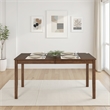 Warren Sturdy Rectangle Dining Table in Warm Brown Solid Wood