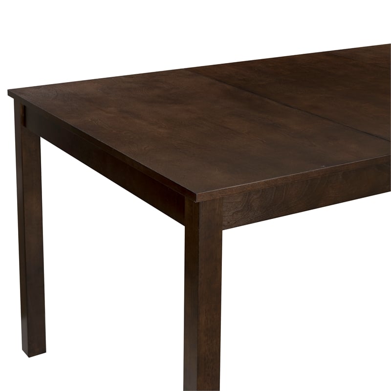 Warren Sturdy Rectangle Dining Table in Warm Brown Solid Wood