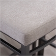 Betty 3 Piece Pub Set with 2 Upholstered Backless Stools in Pewter Steel