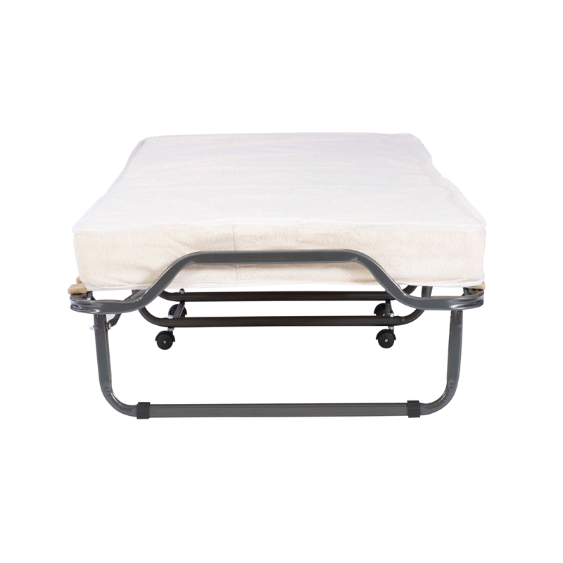 Linon Luxor Folding Bed with Memory Foam in Beige