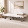 Linon Luxor Folding Bed with Memory Foam in Beige
