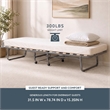 Linon Luxor Folding Bed with Memory Foam in Beige