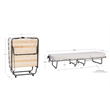 Linon Luxor Folding Bed with Memory Foam in Beige