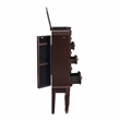 Linon Joelle Jewelry Armoire Storage 6 Drawers & Mirror in Espresso Stained Wood