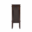 Linon Joelle Jewelry Armoire Storage 6 Drawers & Mirror in Espresso Stained Wood