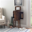 Linon Louis Philippe Jewelry Armoire 4 Drawers in Walnut Finished Wood