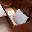 Linon Chelsea 3 Pce Corner Nook Set with Storage in Solid Walnut Wood