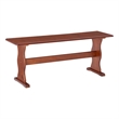 Linon Chelsea Dining Nook Bench in Walnut Stained Pine Wood
