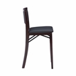Linon Triena Folding Counter Stool Faux Leather Padded Back/Seat in Merlot Wood