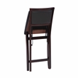 Linon Triena Folding Counter Stool Faux Leather Padded Back/Seat in Merlot Wood