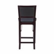 Linon Triena Folding Counter Stool Faux Leather Padded Back/Seat in Merlot Wood