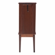 Linon Linnett Jewelry Armoire 5 Drawers Flip Top Mirror in Merlot Finished Wood