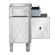 Linon Mason Mirrored Wood One Drawer Two Door Console Table in Gray