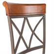 Linon Hamilton 3 Piece Wood & Steel Stationary Pub Set in Matte Pewter & Bronze