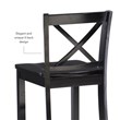 Linon X Back Wood Counter Stool 24