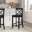 Linon X Back Wood Counter Stool 24
