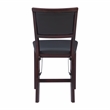 Linon Triena Set of 2 Folding Chairs Brown Faux Leather Back/Seat in Merlot Wood