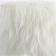 Linon June Faux Fur Wood Upholstered Foot Stool in White