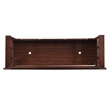 Linon Cynthia Wood Storage Bench FlipTop Slat Back & Side in Walnut Brown Finish