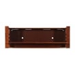 Linon Brandt Rubberwood Split Seat Slatted Back Storage Bench in Walnut Brown