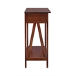 Linon Titian Wood One Drawer Console Table in Brown